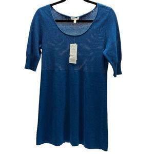 Eileen Fisher Cashmere Blend Tunic Mixed Knit Short Sleeve NWT Women's Size XS
